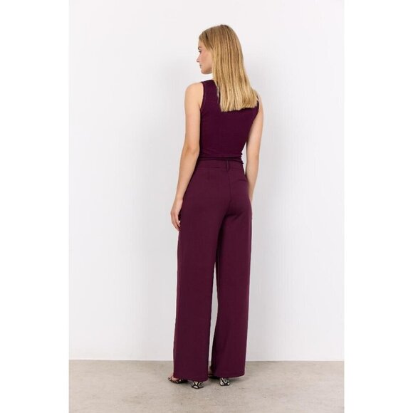 NWT SOYA CONCEPT Banu 33 Burgundy Wine Soft Sweat Pants - Picture 4 of 5